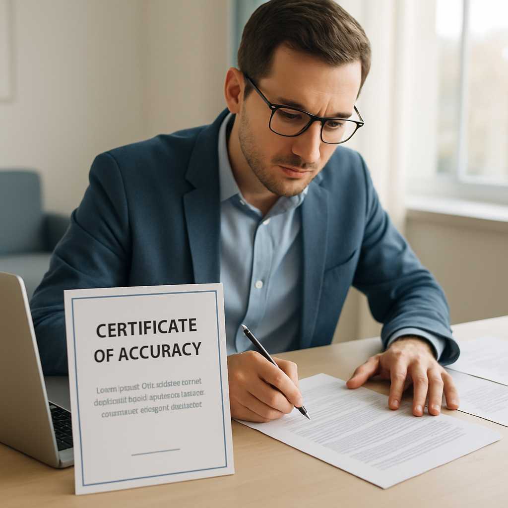 Certificate of Accuracy: What It Is and Why Authorities Ask for It
